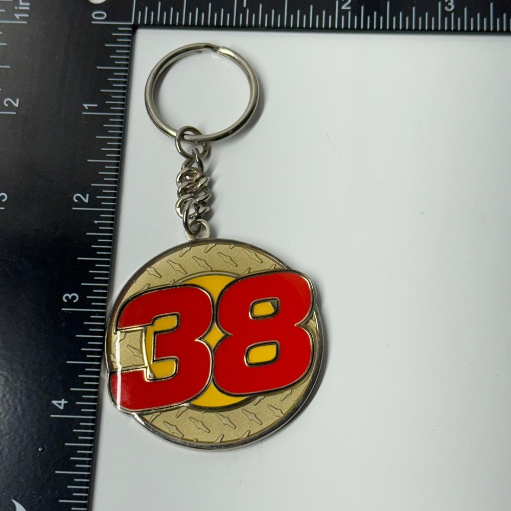 M&Ms Brand NASCAR #38 Driver Elliott Sadler Keychain Metal Collectible